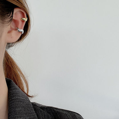 Boucles d'oreilles à bande ondulée épaisse E1059 1 pièce