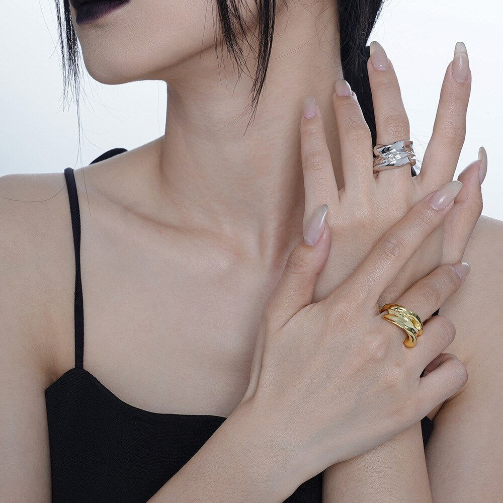 Anneau liquide large ondulé R1108