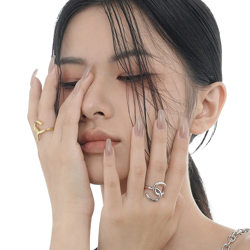 Anneau ouvert en fil épais R1056