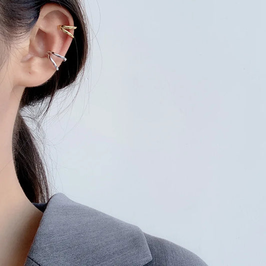 Boucle d'oreille irrégulière en fil épais E1015, 1 pièce