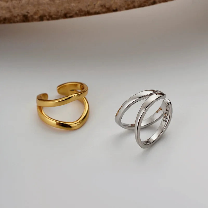 Boucle d'oreille irrégulière en fil épais E1015, 1 pièce