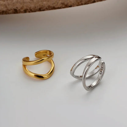 Boucle d'oreille irrégulière en fil épais E1015, 1 pièce