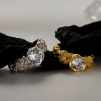 Anneau texturé d'écorce d'arbre R1270