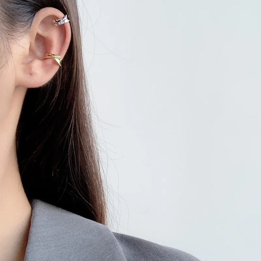 Boucle d'oreille abstraite torsadée E1087, 1 pièce