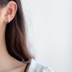 Boucles d'oreilles torsadées en forme de O E1000