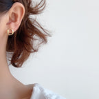 Boucles d'oreilles torsadées en forme de O E1000