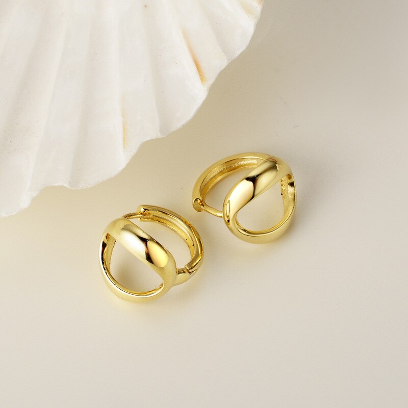 Boucles d'oreilles torsadées en forme de O E1000