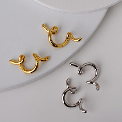 Boucles d'oreilles à clip en fil torsadé E1009 1 pièce