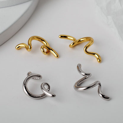Boucles d'oreilles à clip en fil torsadé E1009 1 pièce