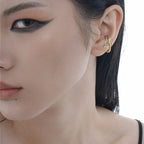 Boucles d'Oreilles Créoles Bicolores E1035 1 Pièce