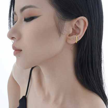 Boucles d'Oreilles Créoles Bicolores E1035 1 Pièce