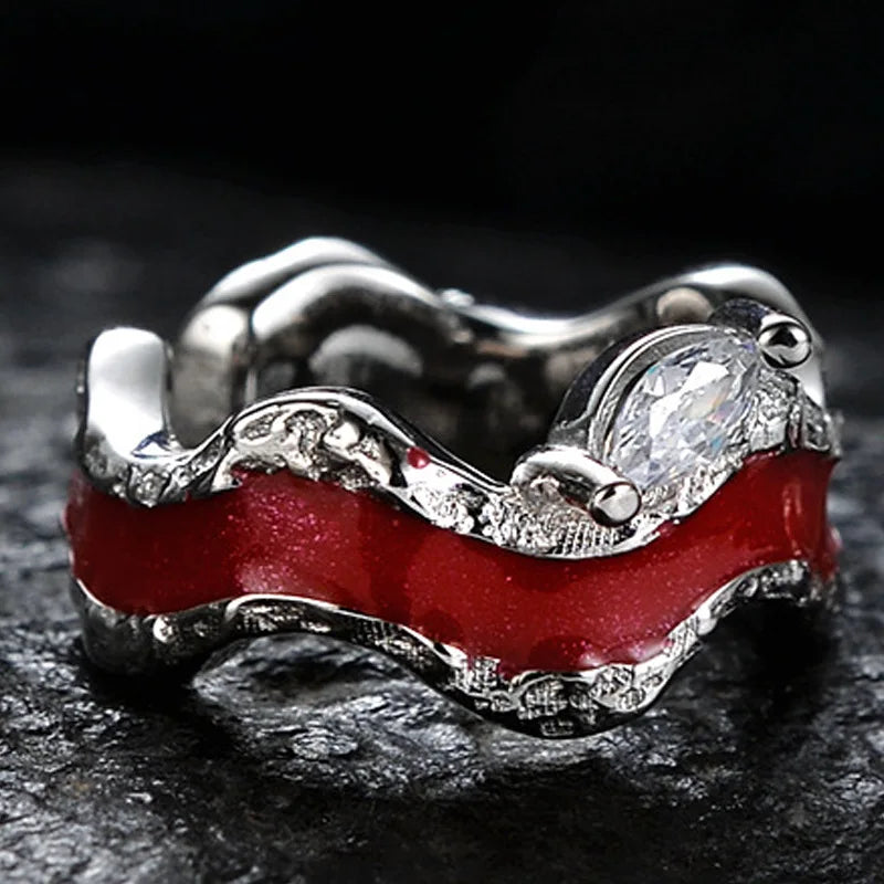 Manchette d'oreille ondulée en émail épais R1216, 1 pièce