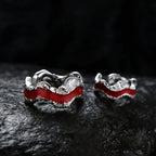 Manchette d'oreille ondulée en émail épais R1216, 1 pièce