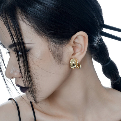 Boucles d'oreilles irrégulières ondulées E1018