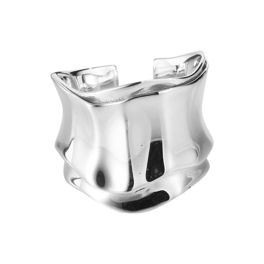 Anneau fondu large battu R1121