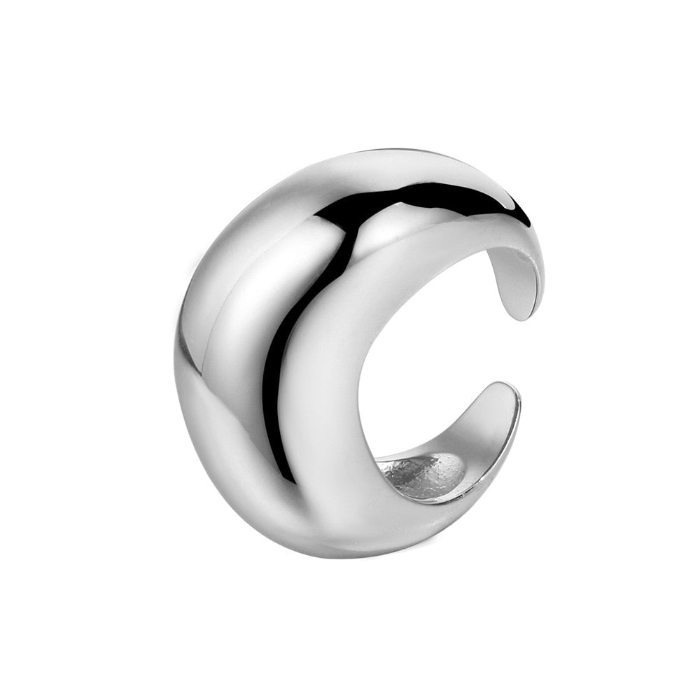 Anneau ouvert large et épais poli R1060