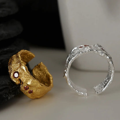 Bague irrégulière large et épaisse R1217