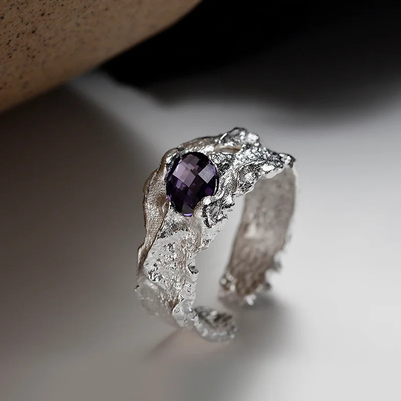 Bague irrégulière large et épaisse R1213