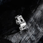 Large bague à motif brut en filigrane R1183