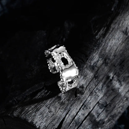 Large bague à motif brut en filigrane R1183