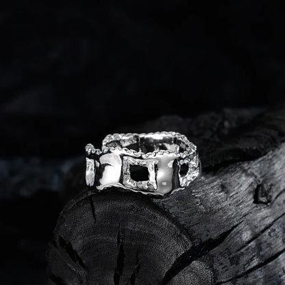Large bague à motif brut en filigrane R1183