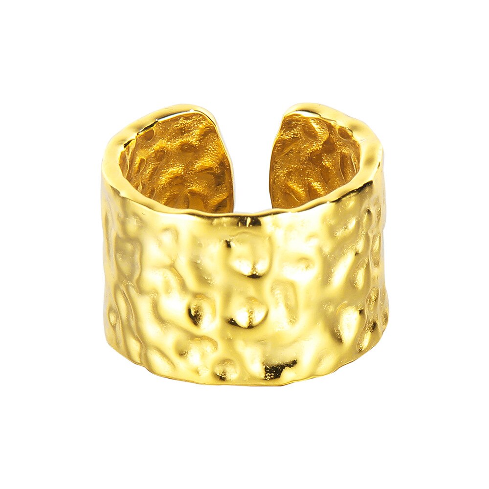 Large anneau ouvert martelé R1059