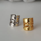 Huggies d'oreilles larges et avant-gardistes E1079 1 pièce