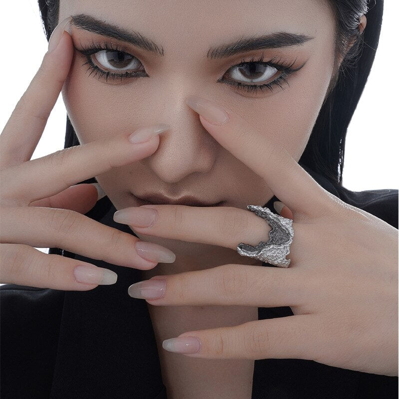 Bague élément robuste bicolore large R1196