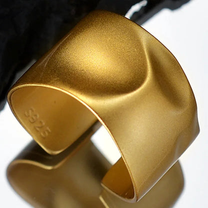 Bague Texture Ondulée Mat R1261