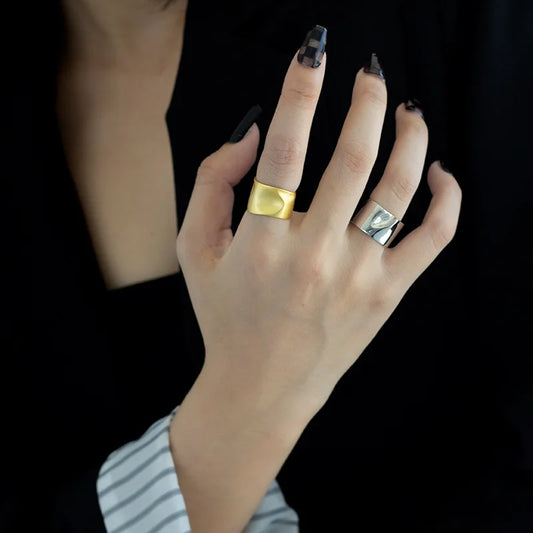 Bague Texture Ondulée Mat R1261