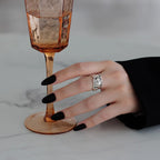 Bague épaisse à texture large et expressive R1281