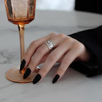 Bague épaisse à texture large et expressive R1281