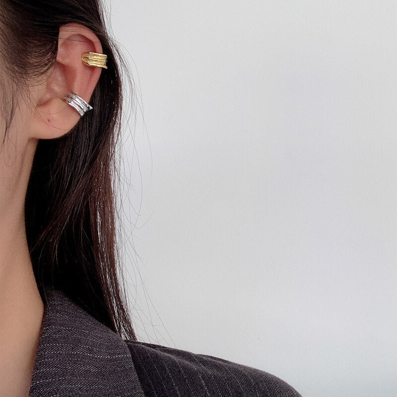 Boucles d'oreilles à rainures larges et épaisses E1008 1 pièce