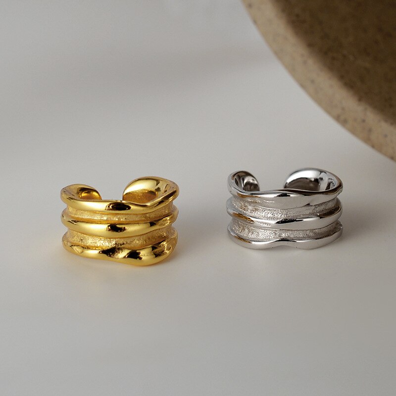 Boucles d'oreilles à rainures larges et épaisses E1008 1 pièce