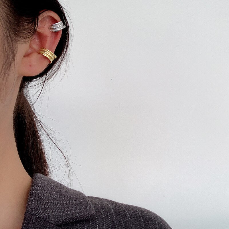 Boucles d'oreilles à rainures larges et épaisses E1008 1 pièce