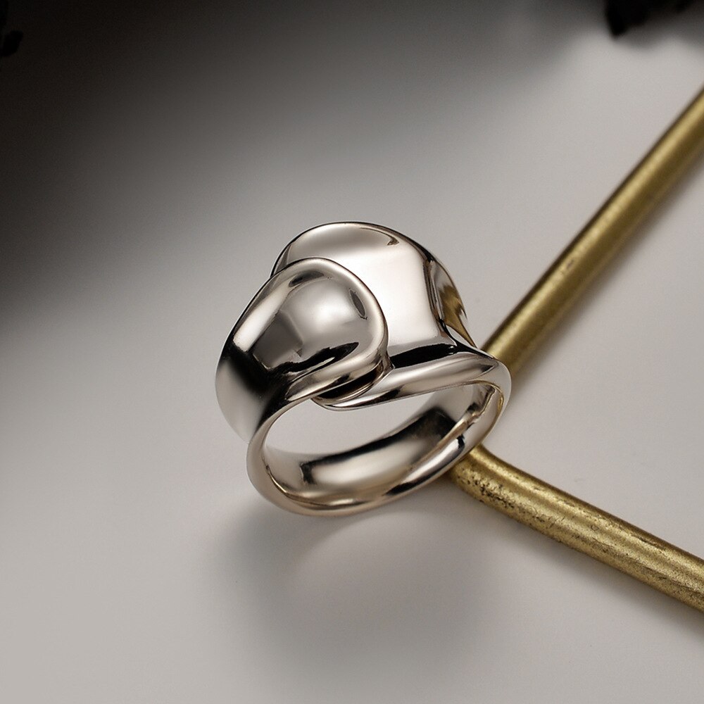Bague large et épaisse ondulée R1106