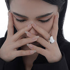 Bague large et épaisse ondulée R1106