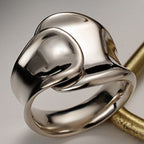 Bague large et épaisse ondulée R1106