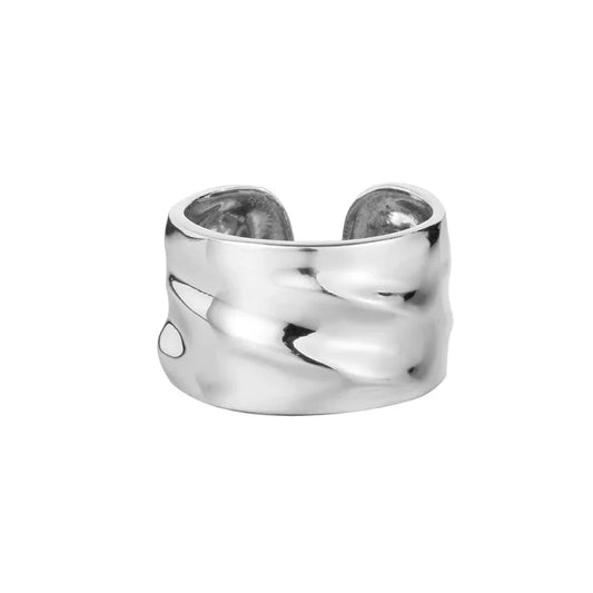Bague géométrique large ondulée R1104