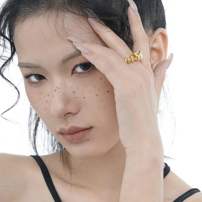 Anneau ouvert en fil enroulé R1096