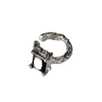 Bijou d'oreille texturé en CZ mat E1235, 1 pièce