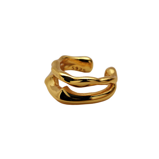 Poignets d'oreilles géométriques décalés E1090 1 pièce