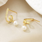 Boucles d'oreilles en fil de perles d'eau douce PE1020