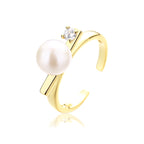 Bague barre en perles d'eau douce RN1017