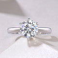 Round Solitaire Moissanite Ring