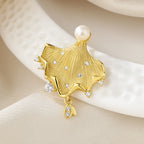 Pendentif Ginkgo en perles d'eau douce uniquement PN1008
