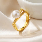 Bague solitaire perle d'eau douce RN1020