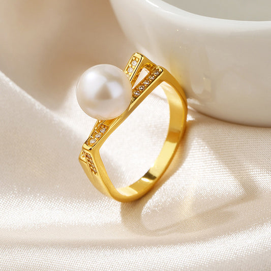 Bague solitaire perle d'eau douce RN1020