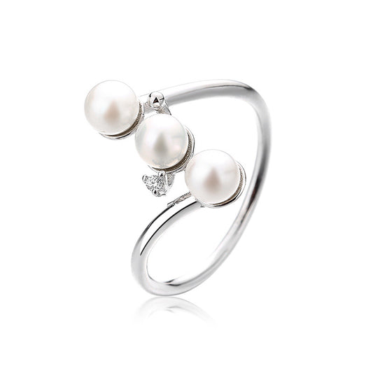 Bague 3 perles d'eau douce RN1008