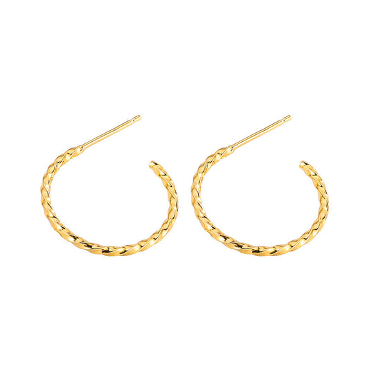 Boucles d'oreilles créoles en fil de corde E1052